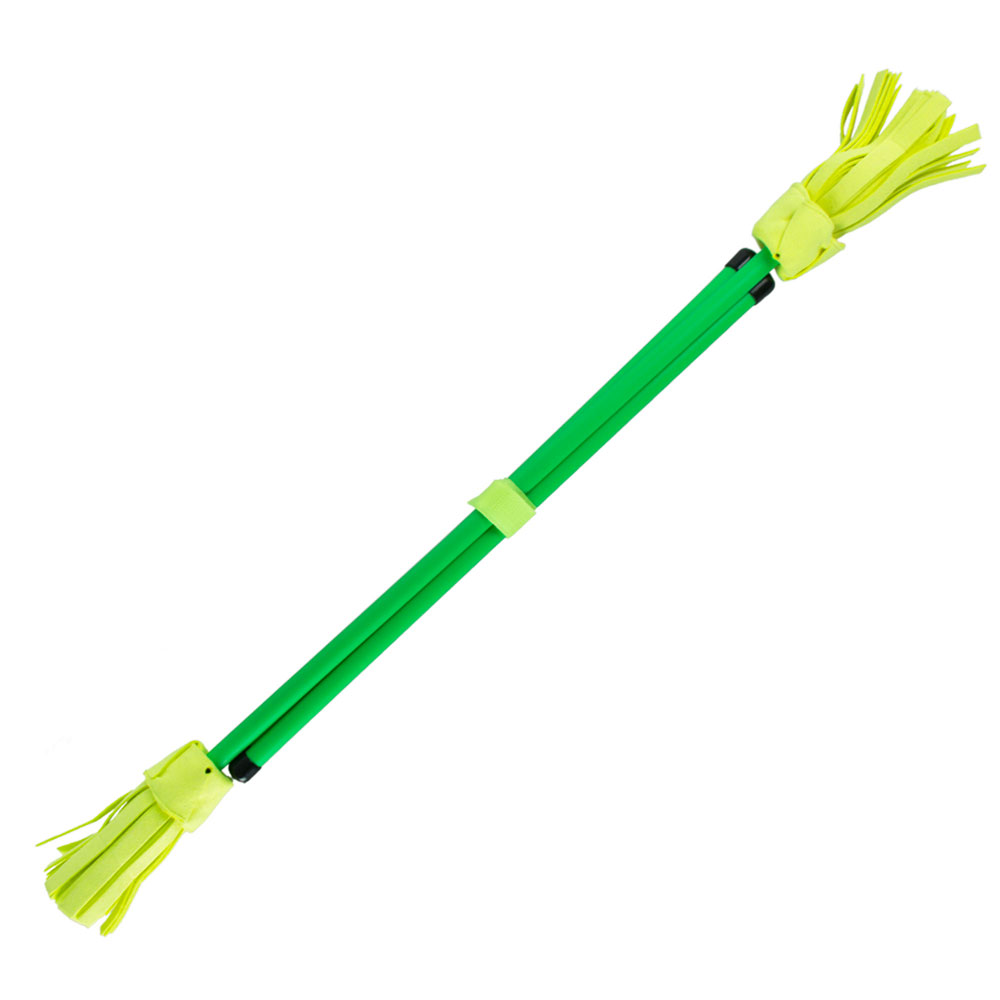 Neo Fluoro Flower Stick and Hand Sticks-Yellow with Blue Tassels 